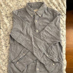 Club Monaco button down blue grey slim fit XS